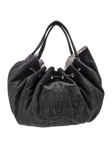 CHANEL Denim Stretch Spirit Cabas Tote 